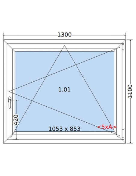 Kunststofffenster PVC Fenster 130 x 110 cm DREH/KIPP Salamander BluEvolution 82
