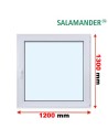 Kunststofffenster PVC Fenster 120 x 130 cm DREH/KIPP Salamander BluEvolution 82