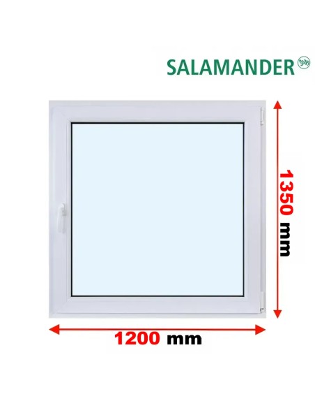 Kunststofffenster PVC Fenster 120 x 135 cm DREH/KIPP Salamander BluEvolution 82