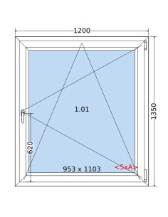 Kunststofffenster PVC Fenster 120 x 135 cm DREH/KIPP Salamander BluEvolution 82 2