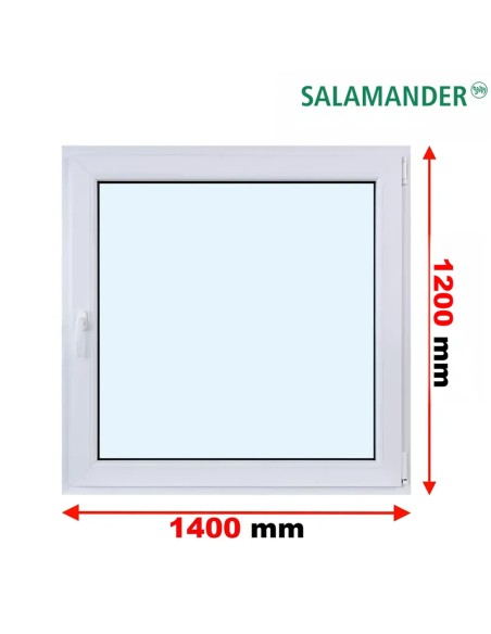 Kunststofffenster PVC Fenster 140 x 120 cm DREH/KIPP Salamander BluEvolution 82