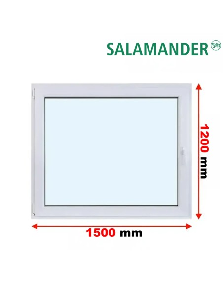 Kunststofffenster PVC Fenster 150 x 120 cm DREH/KIPP Salamander BluEvolution 82