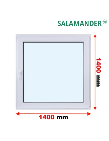 Kunststofffenster PVC Fenster 140 x 140 cm DREH/KIPP Salamander BluEvolution 82
