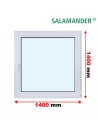 Kunststofffenster PVC Fenster 140 x 140 cm DREH/KIPP Salamander BluEvolution 82