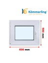 Kunststofffenster PVC Fenster 50 x 70 cm DREH-KIPP Kömmerling 76 MD