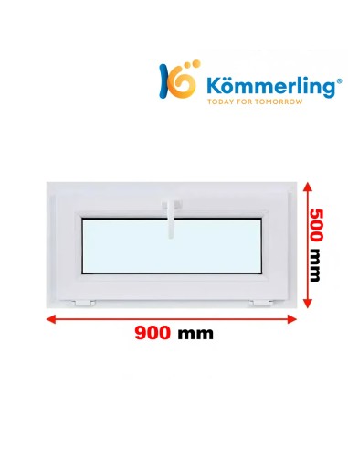Kunststofffenster PVC Fenster 90 x 50 cm KIPP Kömmerling 76 MD