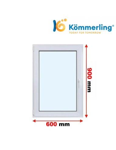 Kunststofffenster PVC Fenster 60 x 90 cm DREH-KIPP Kömmerling 76 MD