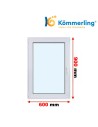 Kunststofffenster PVC Fenster 60 x 90 cm DREH-KIPP Kömmerling 76 MD