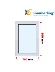 Kunststofffenster PVC Fenster 70 x 90 cm DREH-KIPP Kömmerling 76 MD