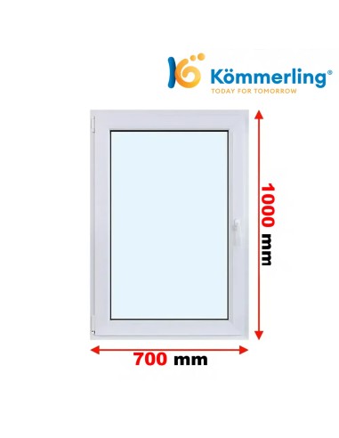 Kunststofffenster PVC Fenster 70 x 100 cm DREH-KIPP Kömmerling 76 MD