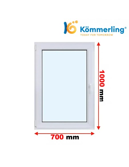 Kunststofffenster PVC Fenster 70 x 100 cm DREH-KIPP Kömmerling 76 MD