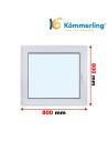 Kunststofffenster PVC Fenster 80 x 80 cm DREH-KIPP Kömmerling 76 MD