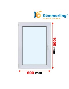 Kunststofffenster PVC Fenster 60 x 100 cm DREH-KIPP Kömmerling 76 MD