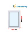 Kunststofffenster PVC Fenster 75 x 90 cm DREH-KIPP Kömmerling 76 MD