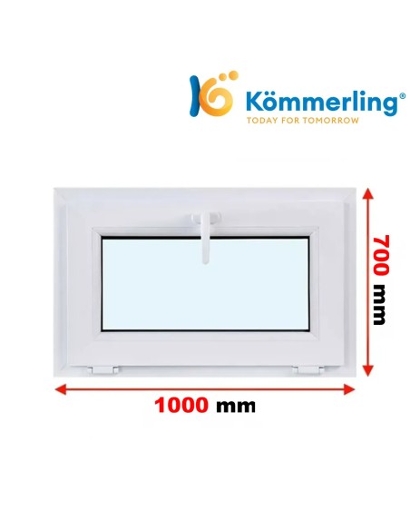 Kunststofffenster PVC Fenster 100 x 70 cm KIPP Kömmerling 76 MD