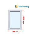 Kunststofffenster PVC Fenster 90 x 100 cm DREH-KIPP Kömmerling 76 MD