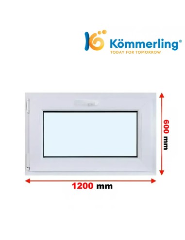 Kunststofffenster PVC Fenster 120 x 60 cm KIPP Kömmerling 76 MD