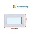 Kunststofffenster PVC Fenster 120 x 60 cm KIPP Kömmerling 76 MD