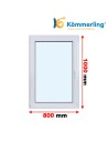 Kunststofffenster PVC Fenster 80 x 100 cm DREH-KIPP Kömmerling 76 MD