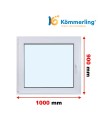 Kunststofffenster PVC Fenster 100 x 90 cm DREH-KIPP Kömmerling 76 MD