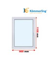 Kunststofffenster PVC Fenster 90 x 110 cm DREH-KIPP Kömmerling 76 MD