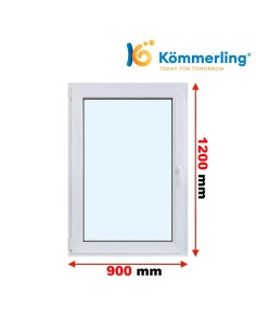 Kunststofffenster PVC Fenster 90 x 120 cm DREH-KIPP Kömmerling 76 MD