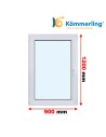 Kunststofffenster PVC Fenster 90 x 120 cm DREH-KIPP Kömmerling 76 MD