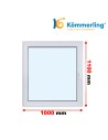 Kunststofffenster PVC Fenster 100 x 110 cm DREH-KIPP Kömmerling 76 MD