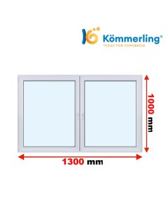 Kunststofffenster PVC Fenster 130 x 100 cm DREH-KIPP | DREH Kömmerling 76 MD