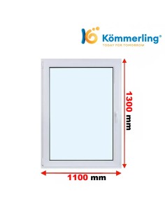 Kunststofffenster PVC Fenster 110 x 130 cm DREH-KIPP Kömmerling 76 MD