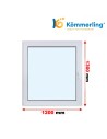 Kunststofffenster PVC Fenster 120 x 130 cm DREH-KIPP Kömmerling 76 MD