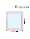 Kunststofffenster PVC Fenster 120 x 135 cm DREH-KIPP Kömmerling 76 MD