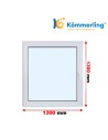 Kunststofffenster PVC Fenster 130 x 130 cm DREH-KIPP Kömmerling 76 MD