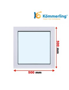 Kunststofffenster PVC Fenster 50 x 50 cm FIX Kömmerling 88 MD