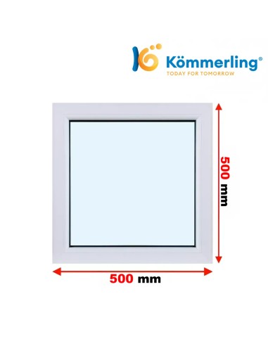 Kunststofffenster PVC Fenster 50 x 50 cm FIX Kömmerling 88 MD