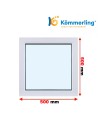 Kunststofffenster PVC Fenster 50 x 50 cm FIX Kömmerling 88 MD