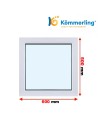 Kunststofffenster PVC Fenster 60 x 50 cm FIX Kömmerling 88 MD