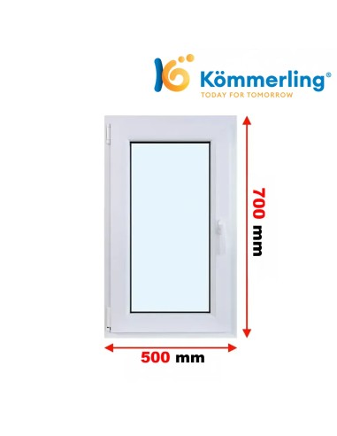 Kunststofffenster PVC Fenster 50 x 70 cm DREH-KIPP Kömmerling 88 MD