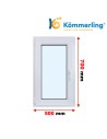 Kunststofffenster PVC Fenster 50 x 70 cm DREH-KIPP Kömmerling 88 MD
