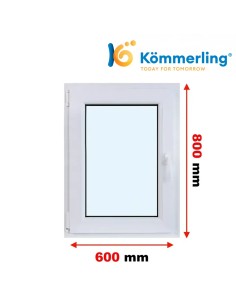 Kunststofffenster PVC Fenster 60 x 80 cm DREH-KIPP Kömmerling 88 MD