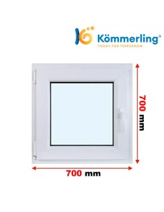 Kunststofffenster PVC Fenster 70 x 70 cm DREH-KIPP Kömmerling 88 MD