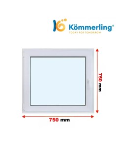 Kunststofffenster PVC Fenster 75 x 75 cm DREH-KIPP Kömmerling 88 MD