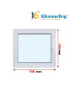 Kunststofffenster PVC Fenster 75 x 75 cm DREH-KIPP Kömmerling 88 MD