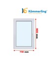 Kunststofffenster PVC Fenster 75 x 90 cm DREH-KIPP Kömmerling 88 MD