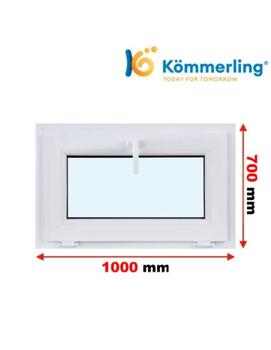 Kunststofffenster PVC Fenster 100 x 70 cm KIPP Kömmerling 88 MD