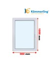 Kunststofffenster PVC Fenster 90 x 100 cm DREH-KIPP Kömmerling 88 MD