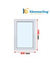 Kunststofffenster PVC Fenster 80 x 100 cm DREH-KIPP Kömmerling 88 MD