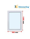 Kunststofffenster PVC Fenster 90 x 130 cm DREH-KIPP Kömmerling 88 MD