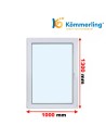 Kunststofffenster PVC Fenster 100 x 130 cm DREH-KIPP Kömmerling 88 MD