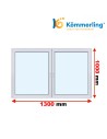 Kunststofffenster PVC Fenster 130 x 100 cm DREH-KIPP | DREH Kömmerling 88 MD